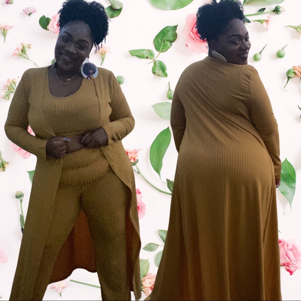 STACK SLAY PRAY 3 PIECE RIBBED SET